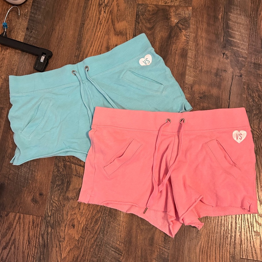 Victoria's Secret Women's Casual Shorts - Pink and Blue